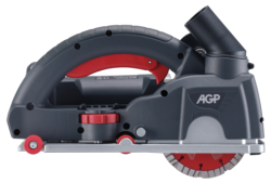 AGP CG125 Wall Chaser sleuvenzaagmachine voor het nauwkeurig zagen van sleuven in beton, metselwerk en andere harde bouwmaterialen.